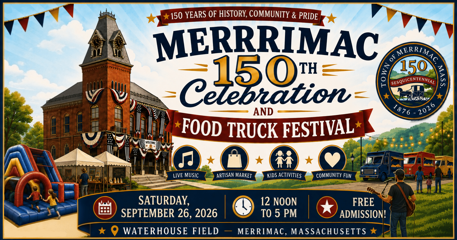 Merrimac 150th Celebration Food Truck Festival